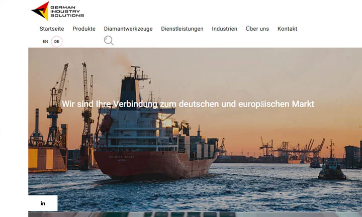 Gestaltung und SEO der Website German Industry Solutions