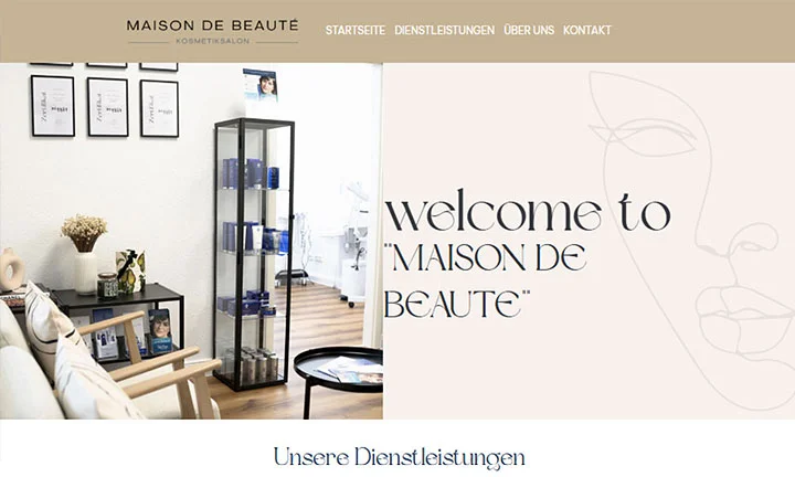 Gestaltung und Entwicklung der Website MaisonBeauté